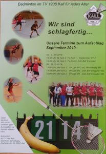 Badminton-Saison 2019/2020