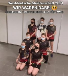 Kaller Badminton-Jugend bei den Westdeutschen Meisterschaften
