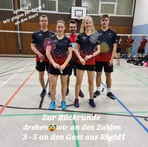 Knappe Niederlage von Team 2 beim Heimspiel gegen Rheidt