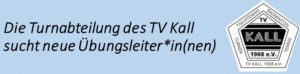 Übungsleiter*in(nen) gesucht